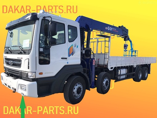 Противотуманная фара левая Daewoo Ultra Novus круглая 3831000590 38310-00590